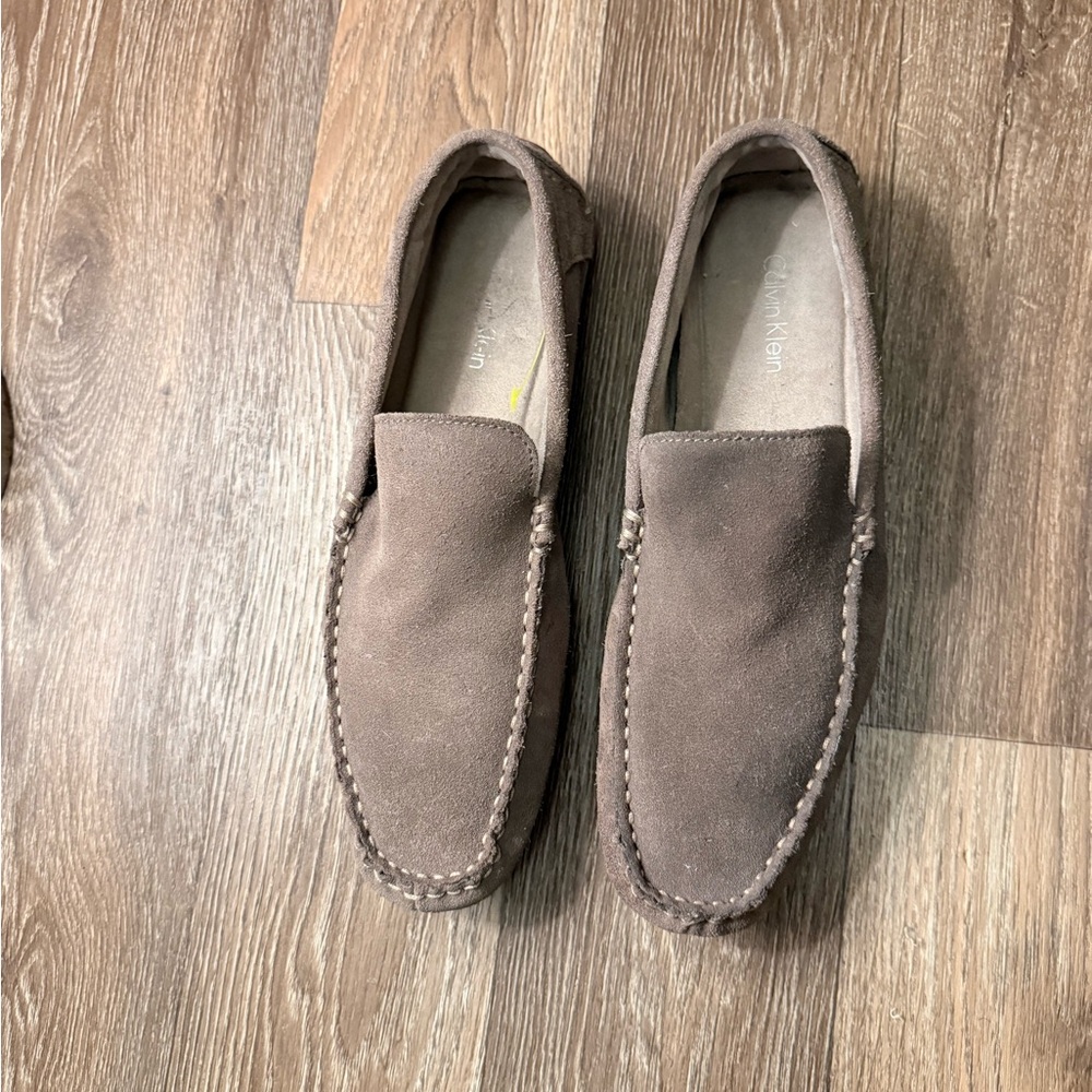 Calvin Klein Men's Taupe Slip-On Loafers